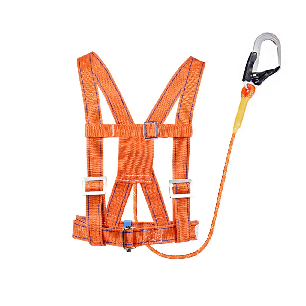 

6 Stypes Outdoor Adjustable Climb Harness Safety Belt Rescue Rope Aerial Work Large Buckle 1.6m