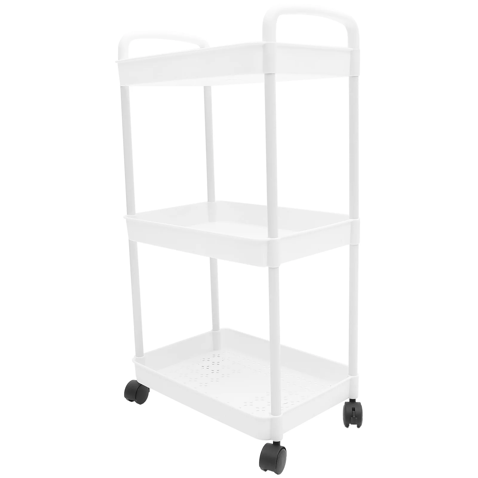 

Storage Shelves Small Rolling Cart Rack Wheel Wheels Utility Stainless Steel Trolley Book