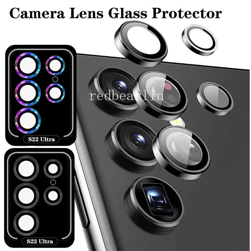 50pcs Camera lens Glass Protector for Samsung S22 Ultra 5G S23 Ultra Lens Cover Tempered Glass for S22 Ultra Lens Case