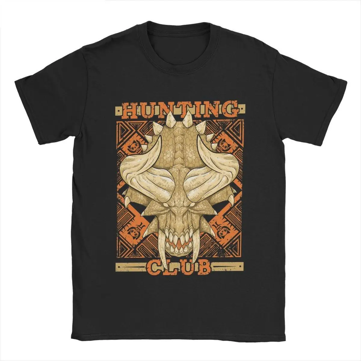 Hunting Club Diablos T-Shirts for Men Monster Hunter Novelty 100% Cotton Tees Round Neck Short Sleeve T Shirts 6XL Clothing