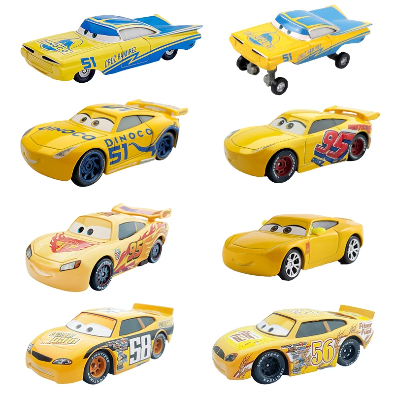 

Disney Pixar Cars 2 3 Lightning McQueen Mater Ramirez Hudson Sally Racing 1:55 Diecast Metal Alloy Boy Kid Toys Christmas Gift