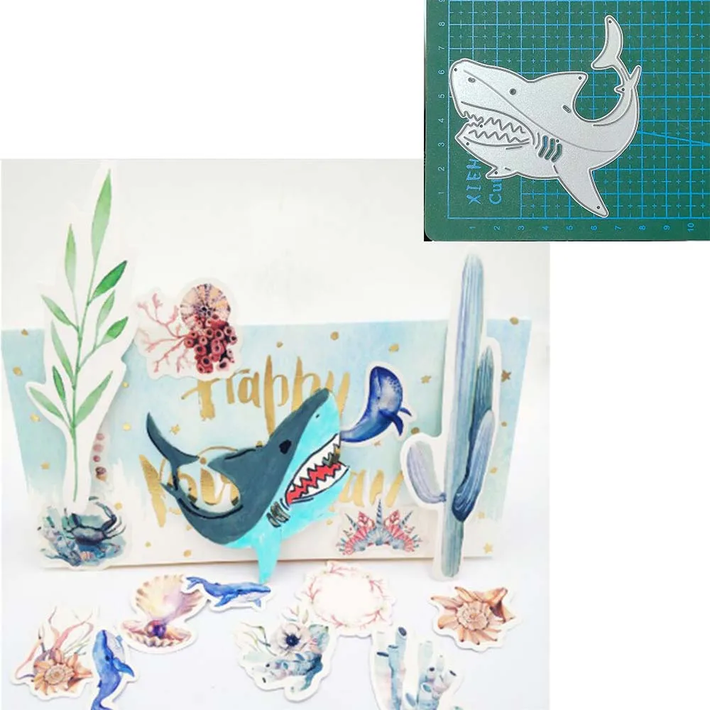 

Metal Cutting Dies Shark animal Scrapbooking Paper Cards Decorative Craft Blade Punch Cut Embossing Stencils Die Cutting