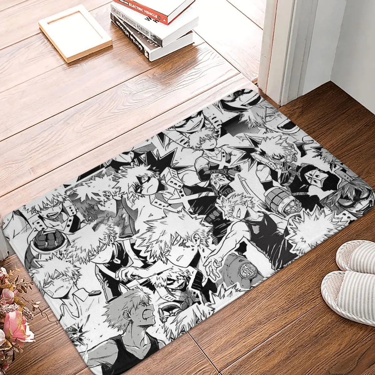 

My Hero Academia All Might Manga Bath Non-Slip Carpet Katsuki Bakugo Living Room Mat Entrance Door Doormat Floor Decoration Rug