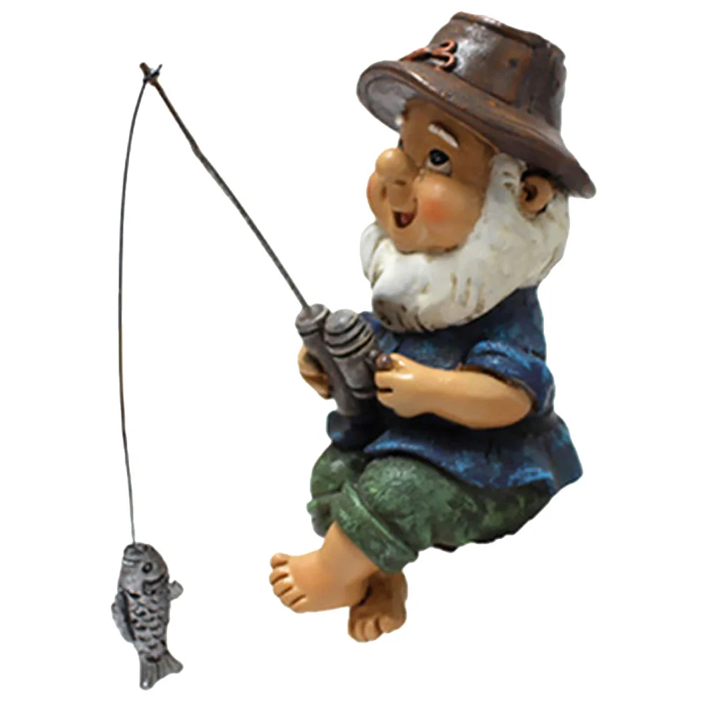 

Gnomes Gnome Figurines Garden Sculpture Statuesornaments Outdoor Gardening Mini Funny Statue Figurine Resin Miniature Fisherman