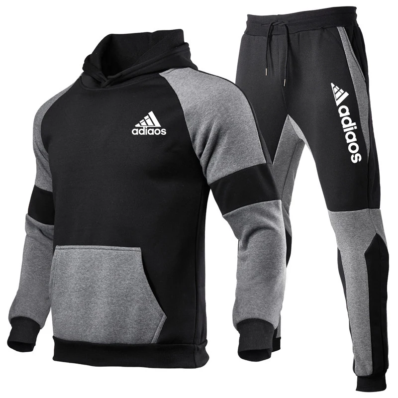 Spring Autumn Men Hoodies Sport Suit Fashion 2023 Brand Casual Tracksuit Mens Set Sports Two Piece Stripe Hoodie Pant Male Sets