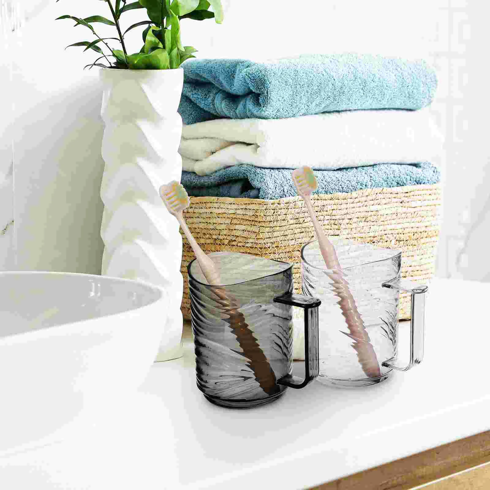 2 шт. чашка для полоскания рта держатель зубной щетки кружка ванной комнаты