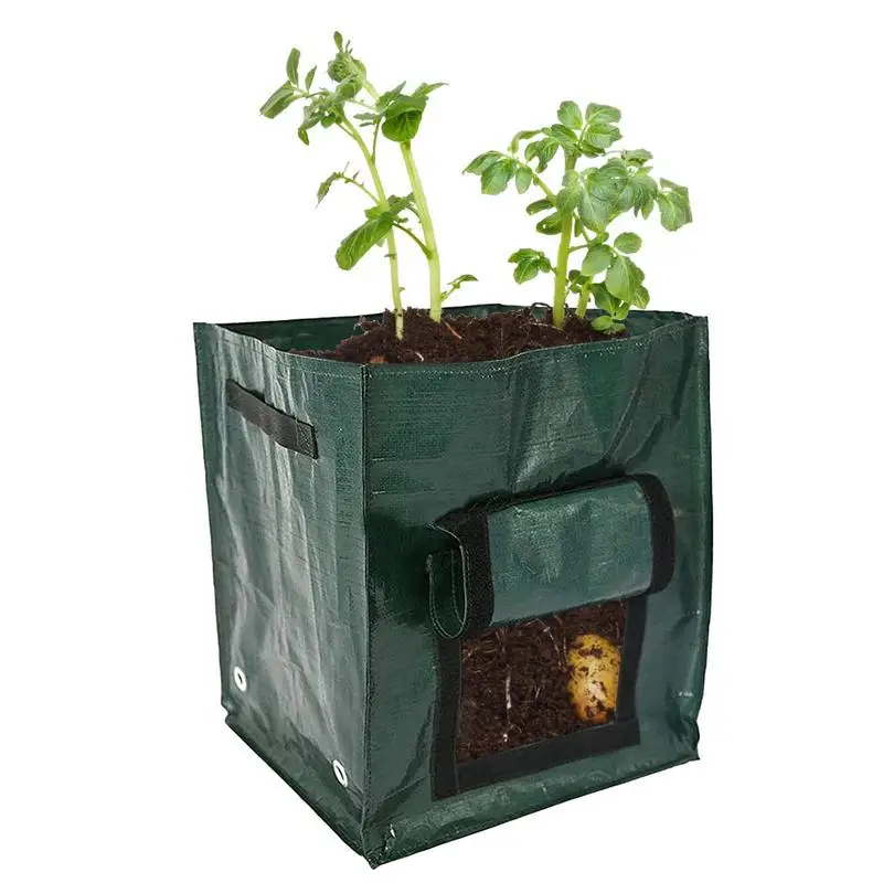 

Садовый мешок для посадки, тканевый садовый мешок с откидной крышкой для выращивания растений, овощей, картофеля