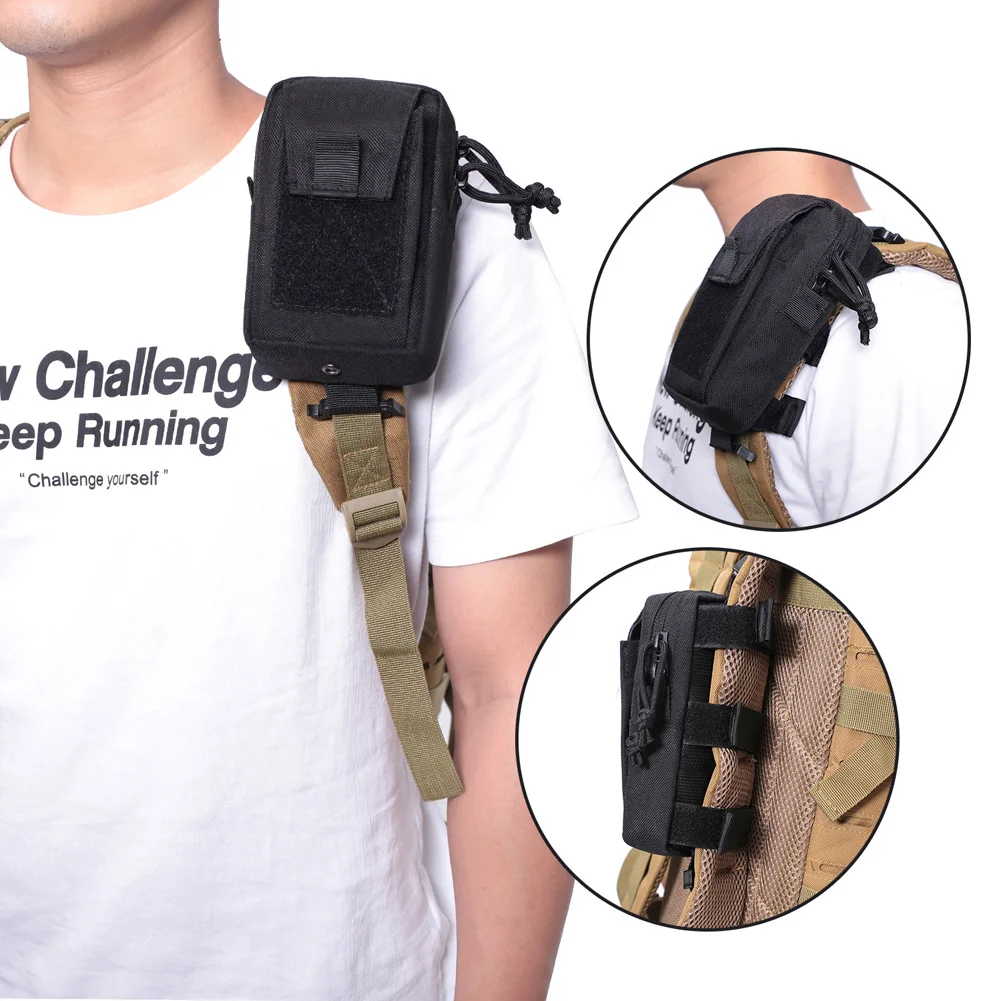 

For Unisex Shoulder Bag Crossbody For Outdoor Training 8*12*18cm Molle Waist Bag Outdoor Emergency Pouch Phone Pack