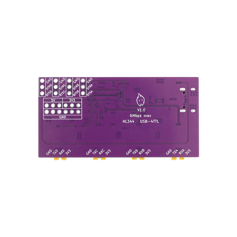 CH344 USB на 4-канальный последовательный порт TTL Интерфейс Type-C Высокоскоростной