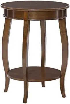 

Hazelnut Round Shelf Table, 18" L x 18" W x 24" H