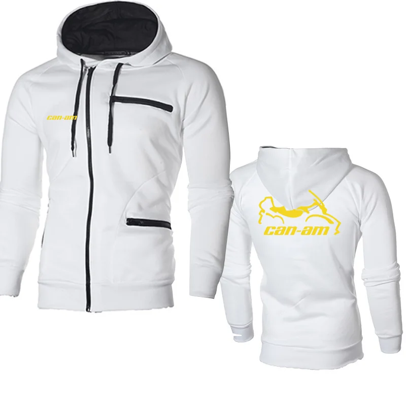 

2021NEW Men's Hoodies BRP can-am Car Logo Print Casual HipHop Black Hooded Fleece Sweatshirts Zipper Jacket Men Tops