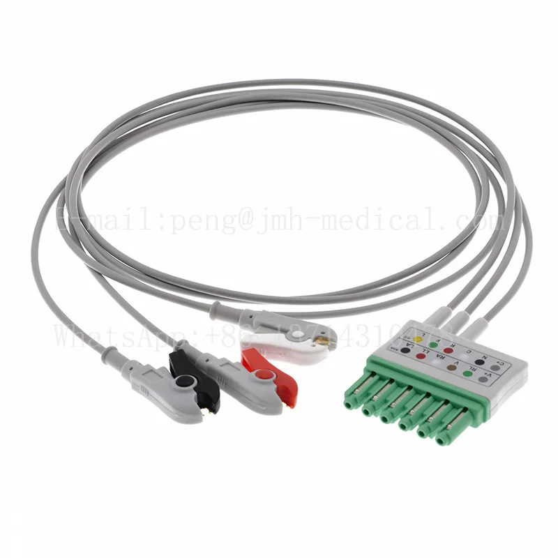 ЭКГ 3/5/6-выводной провод и удлинительный кабель совместимый с MS16256 MP05115 MP05130 MP05131
