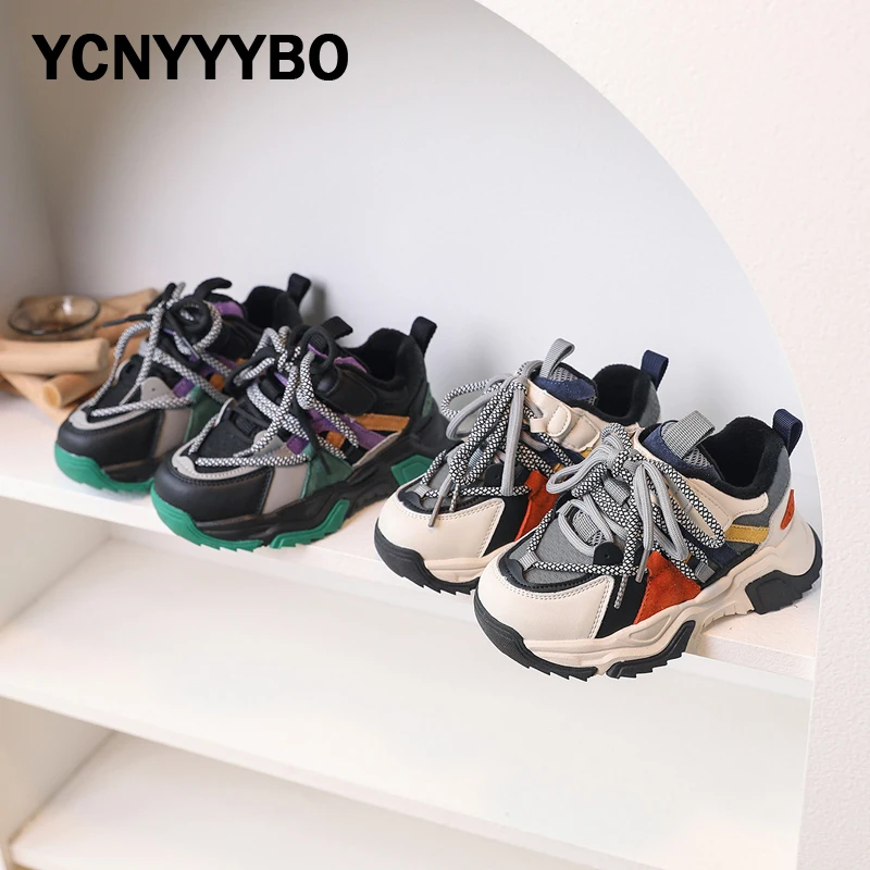 

Новинка, детские спортивные кроссовки, детская брендовая черная обувь, повседневные кроссовки без шнуровки для маленьких девочек, теплые кроссовки на массивной подошве для мальчиков, зимние кроссовки