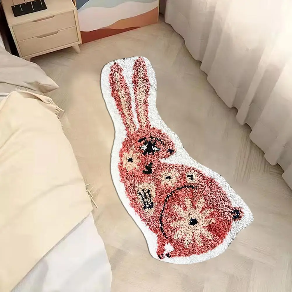 

Cute Rabbit Rug Tufting Bedroom Carpet Bathroom Doormat Foot Kids Bath Mat Home Pad Decoration Room Warm Room Livi S2p3