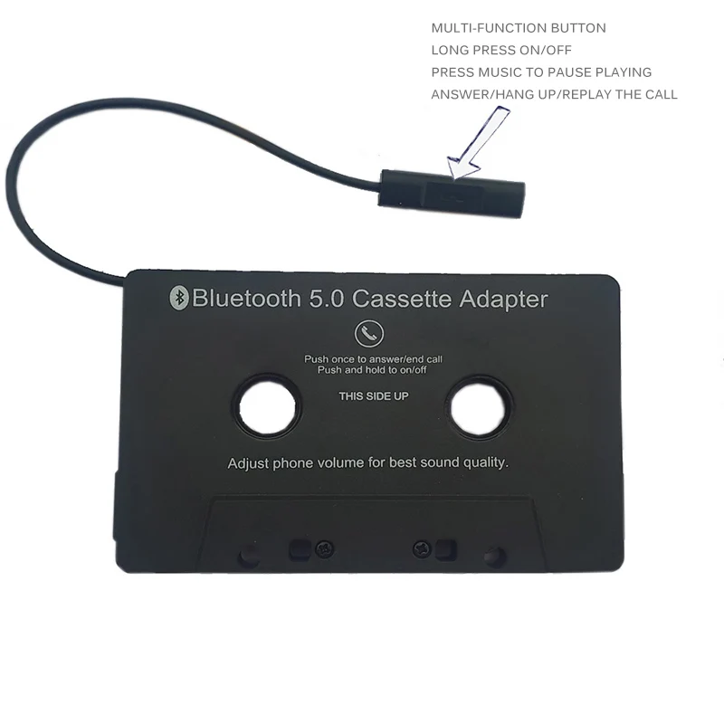 

Car Cassette Adapter Bluetooth 5.0 Universal Converter Car Tape Audio Cassette For Stereo Music Player Adapter Cassette With Mic