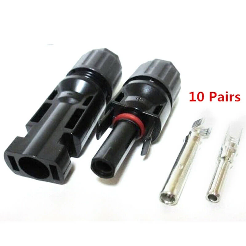 

10 Sets Solar Panel Cable Plug Female Cable Connector 30A Male Female M/F Wire Cable Connector Solar Panel IP67 Adapter