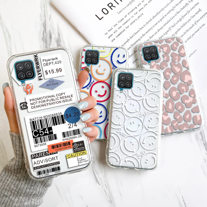 

For Samsung Galaxy A12 Case Soft Silicone Phone Case For Samsung A 12 A51 A52 A52S 5G A32 A50 A71 A72 A21S A31 Fundas Bumper