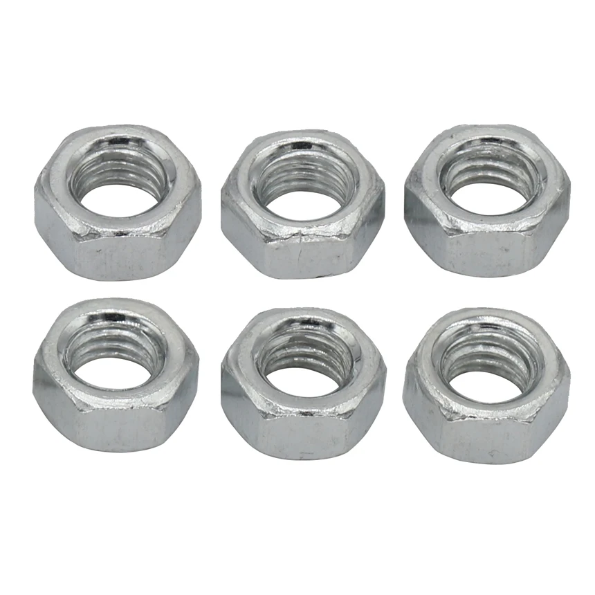 

100Pcs 4# 4#-40 Zinc Plated Carbon Steel US Standard American Form Coarse Thread UNC Hex Hexagon Nut