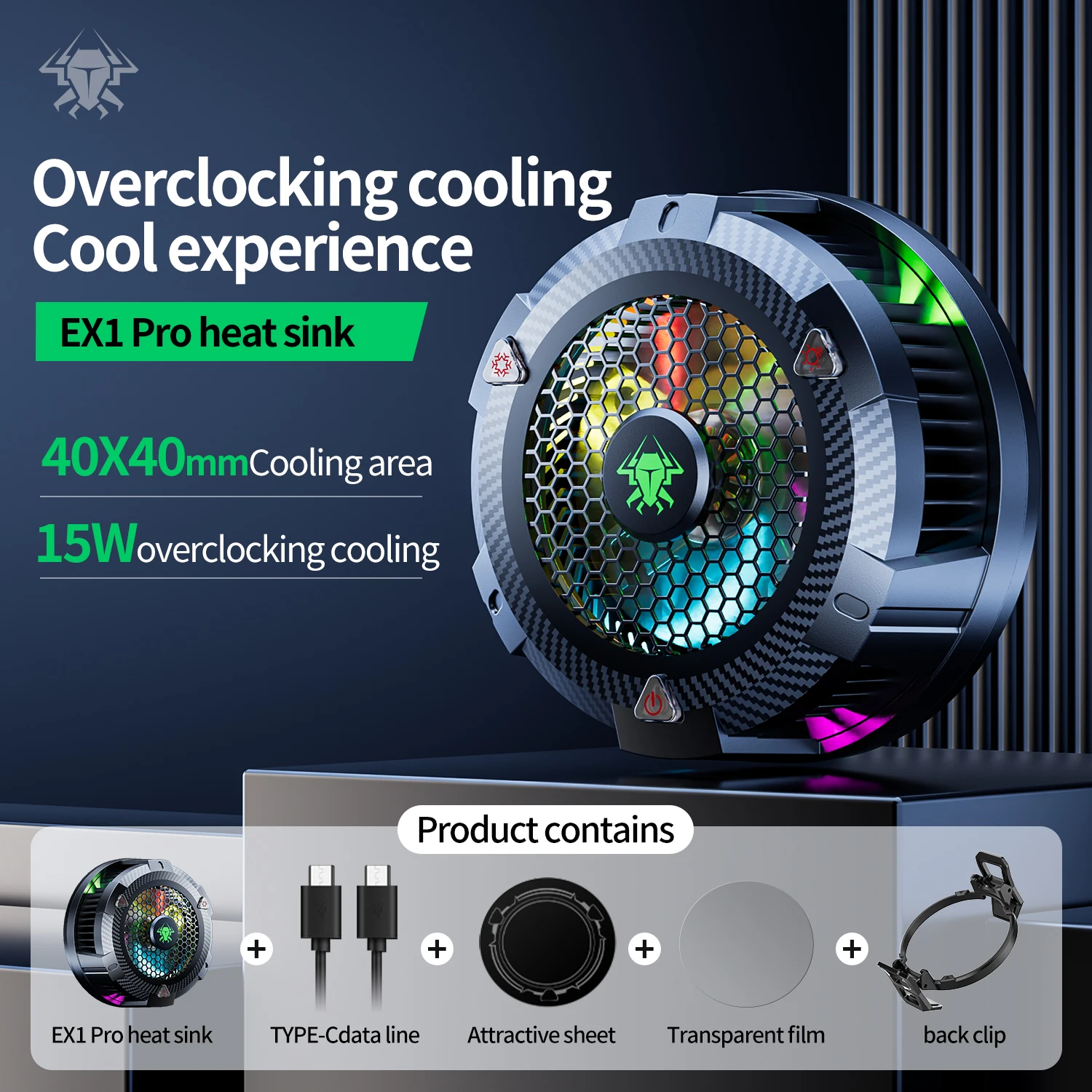 

PLEXTONE EX1 PRO Gaming Cooler FunCooler Mobile Phone Hurricane Turbofan Cooler Portable Magnetic Cooling Fan Adjustable