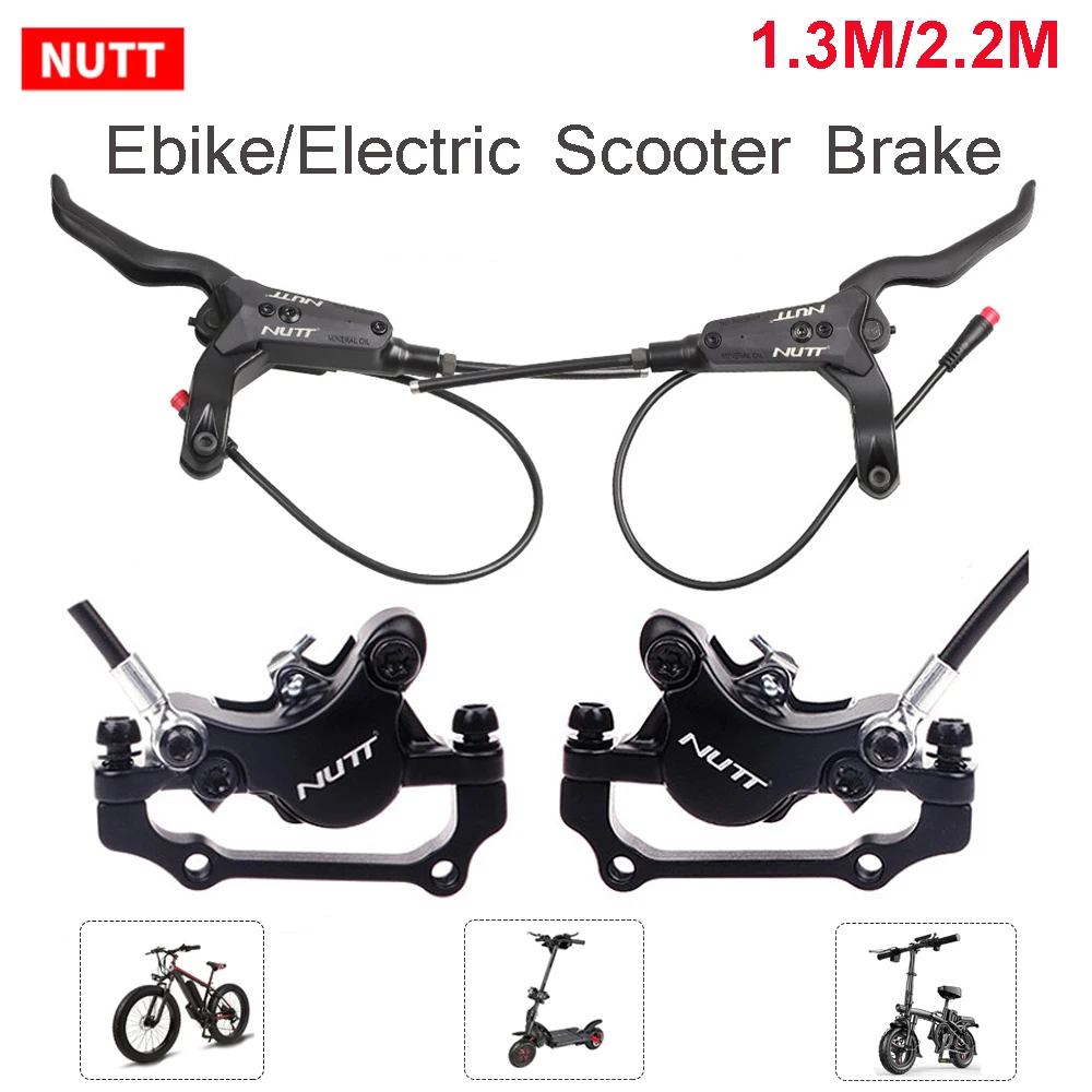 NUTT Hydraulic Brake for Electric Scooter MTB E-Bike Dis Brake Citycoco Brakes 140160 180 Rotor For KUGOO G2 Pro / Zero 10x