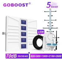 goboost cell phone singal booster gsm 2g 3g lte 4g cellular amplifier b20 800 900 1800 2100 2600 b7 5 band network repeater kit