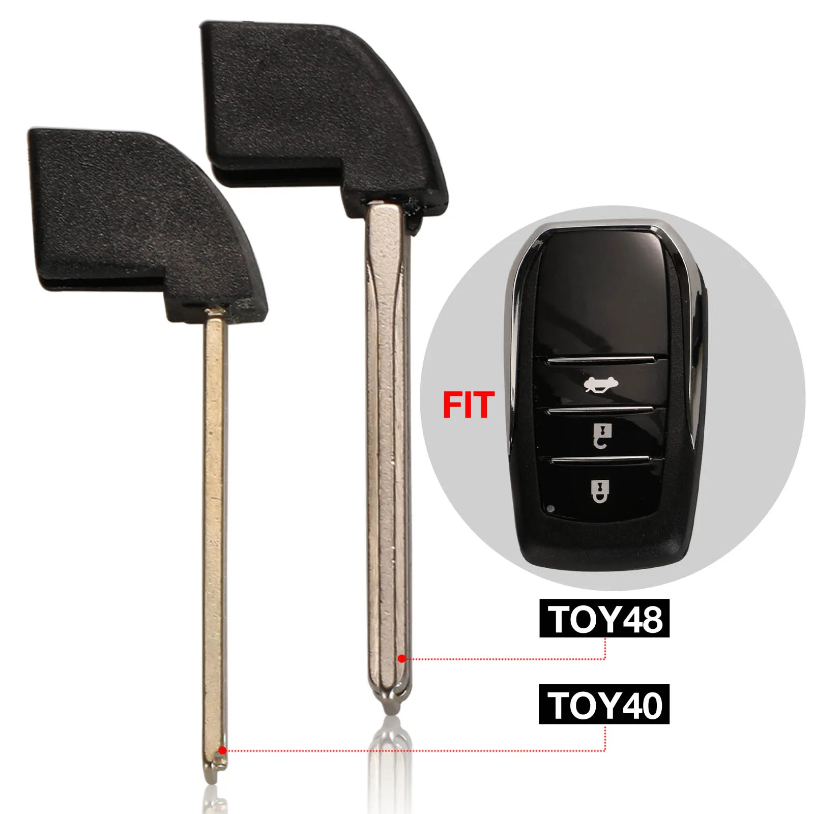

kutery New Smart Remote Key Insert blank Fob for Toyota Highlander Land Cruiser RAV4 Car Key Fob toy40 toy48 blade