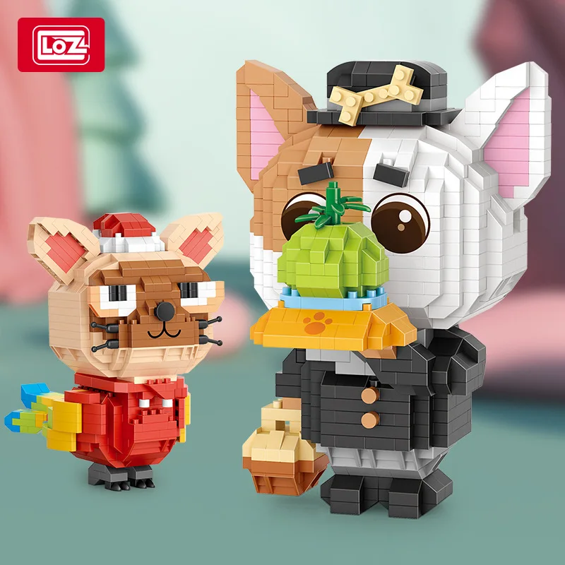 

LOZ Diamond Blocks Cartoon Dog Parrot Anime Action Figures Animal Building Bricks Diy Character Christmas Toys For Children 9282
