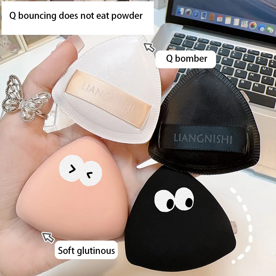 

Triangle Powder Puff Mini Face Makeup Sponge Cosmetics Soft Cotton Face Powder Puff Washable Velvet Makeup Puff Tools