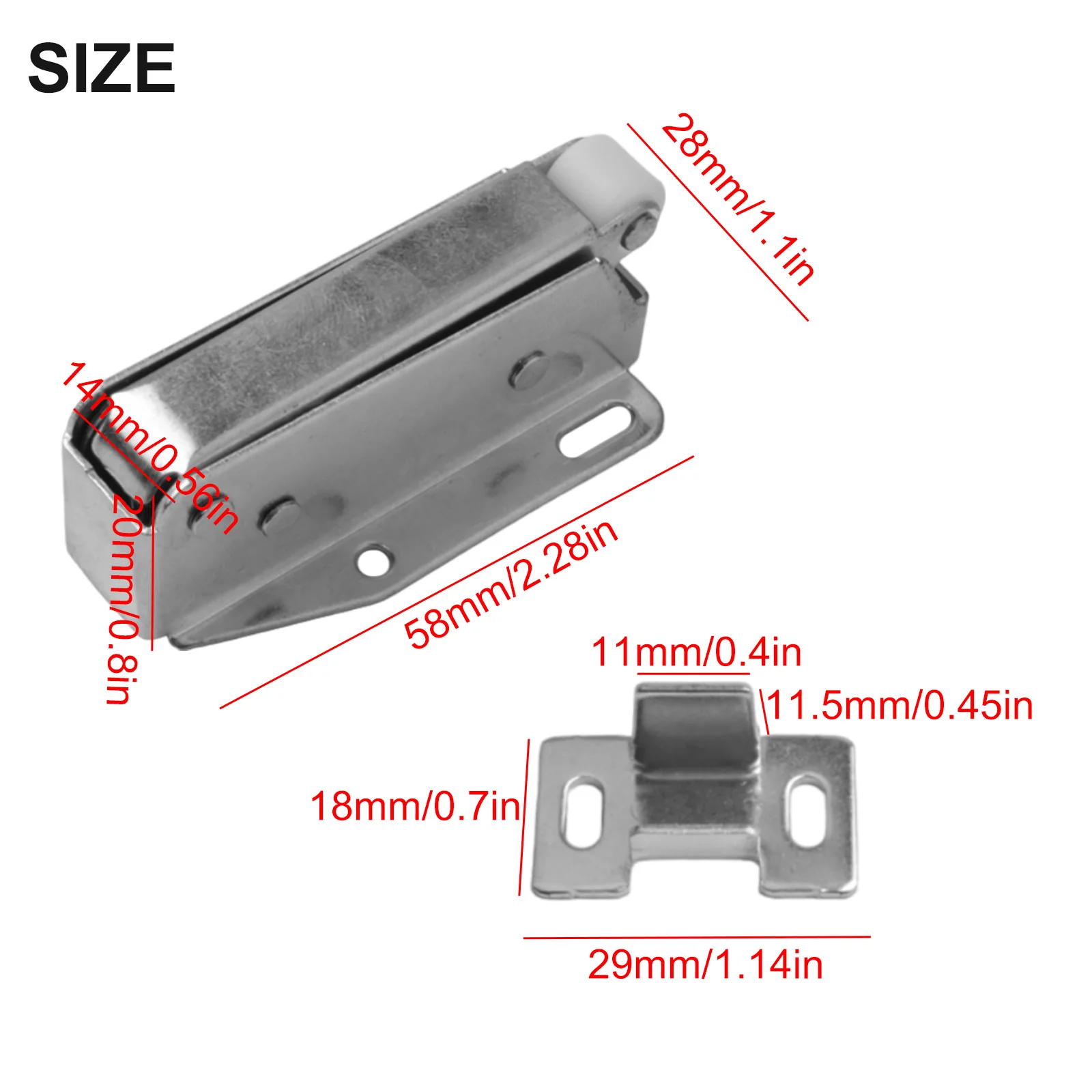 Простая установка Система открытия невидимый замок шкафа холоднокатаная сталь