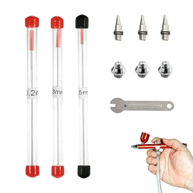 

Sprayer Airbrush Needle Set 0.2/0.3/0.5 Mm Multifunction Trigger Tools Stainless Steel Replacement Parts Airbrush Needles With