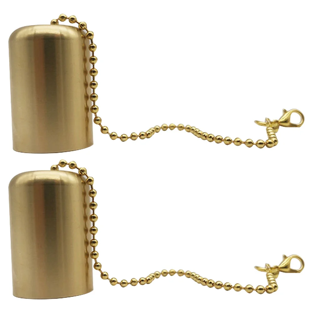 

2 Pcs Candles Put Out Flame Tool Fire Snuffer Caps Extinguisher Brass Care Kit Wick Cover Stopper