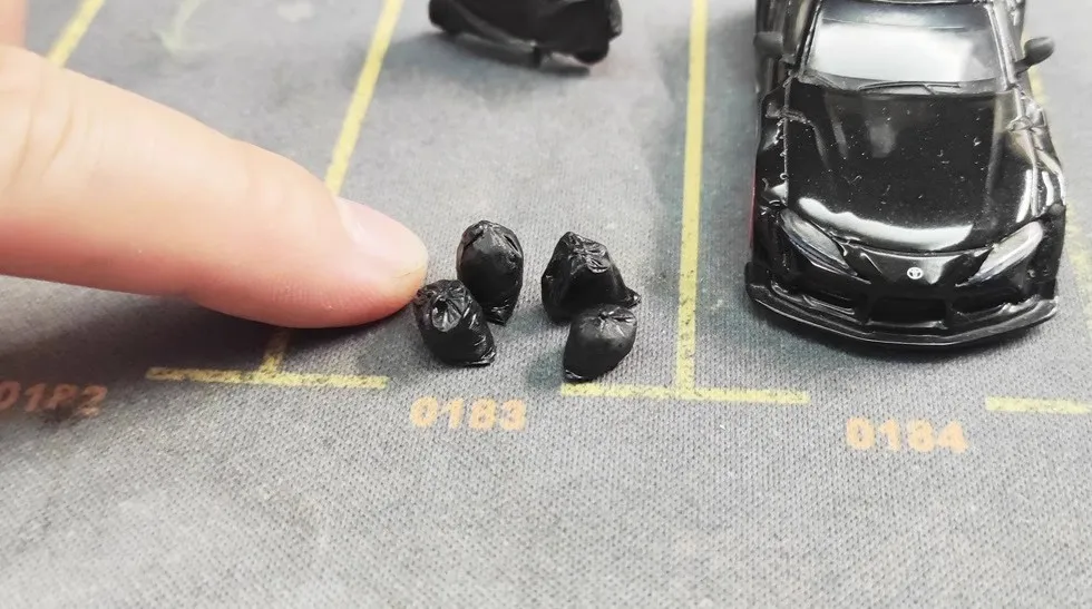 Модель мешка для мусора 1/64 87 HO модель аксессуары стола поезда B003