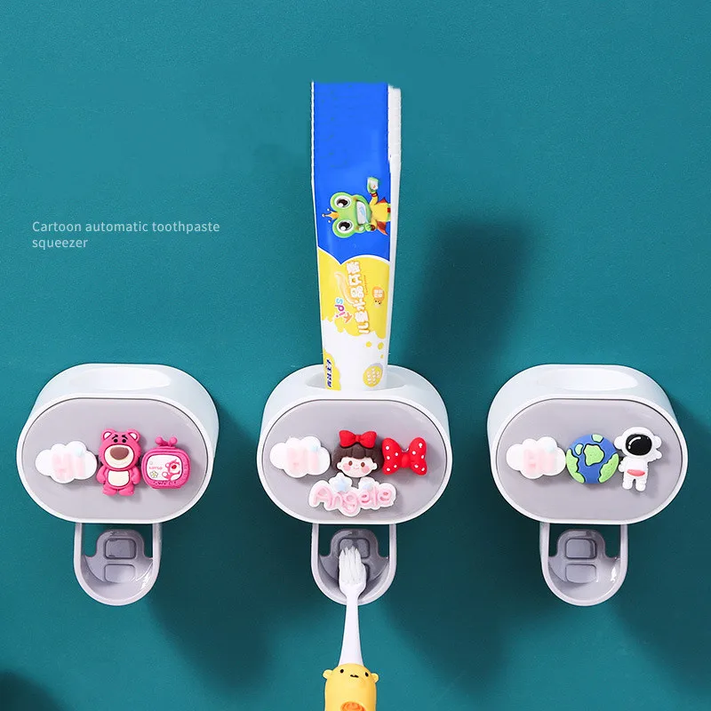 

Toothpaste Squeezing Artifact Cartoon Automatic Adult Children's Creative Lazy Toothpaste Squeezer Free Punch Paste Rack