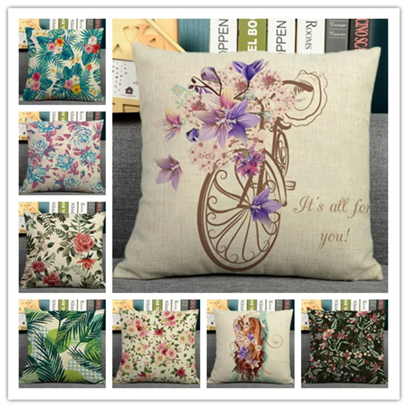 

Botanical Print Cushion Home Decor Pillow Pillowcase Modern Sofa Decor Tropical Leaf Cushion Cushion home decor pillow case