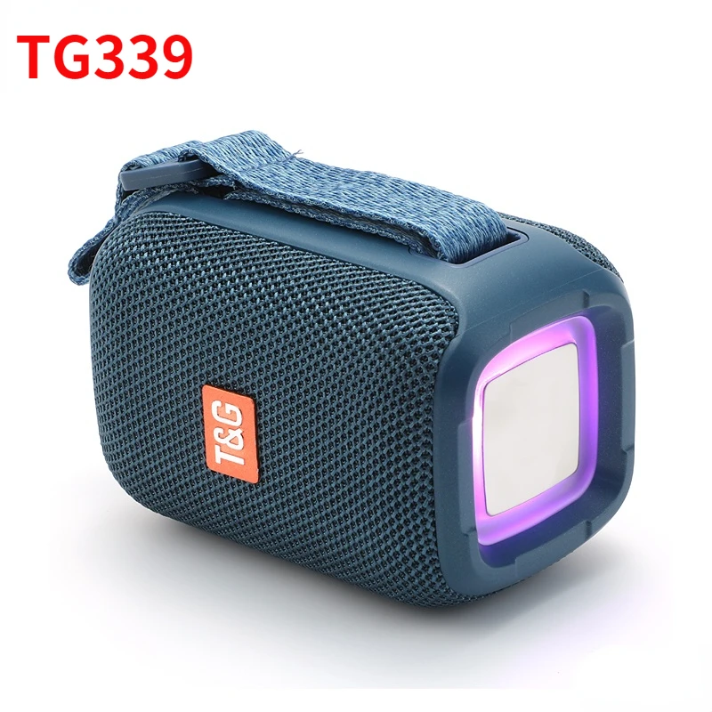 

T&G TWS TG339 Fabric Creative Wireless Bluetooth Outdoor Portable Waterproof Speaker Card U Disk with Microphone Subwoofer