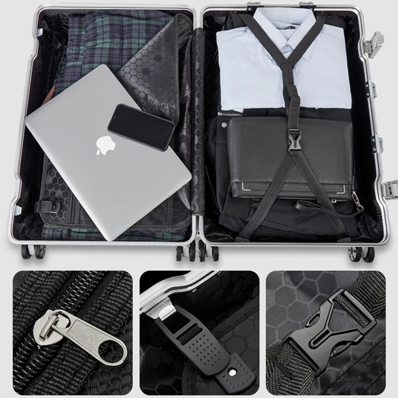 New Super Stylish Luggage Trolley Password Box business suitcase Travel Cabin Boarding Case for women Luggage set Free Shipping