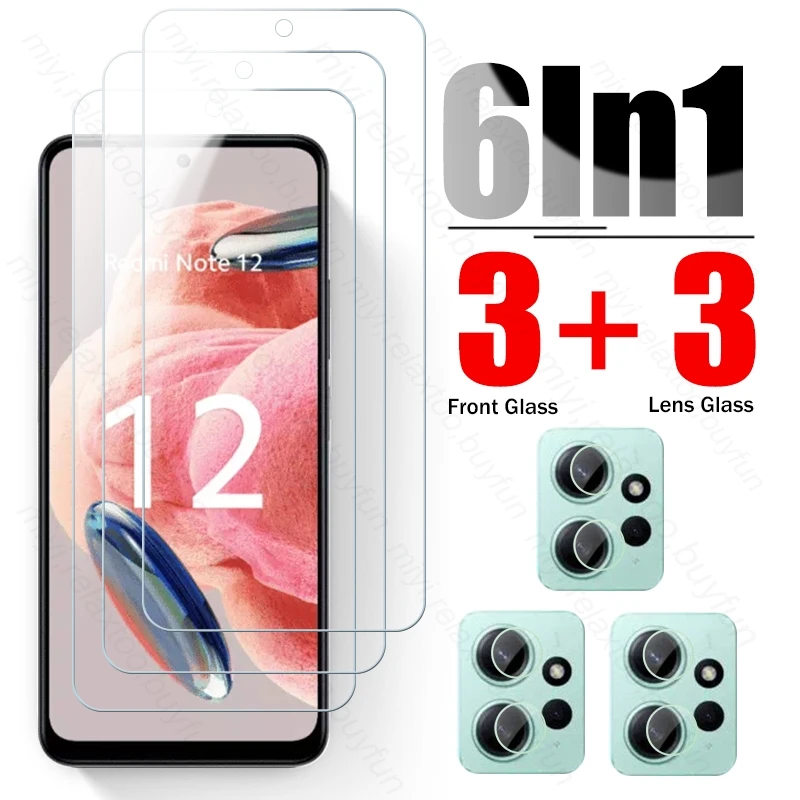 

6To1 полное покрытие закаленное стекло Защита экрана для Xiaomi Redmi Note12 Note 12 4G 2023 23028RA60L 6,67 "Защитная пленка для телефона