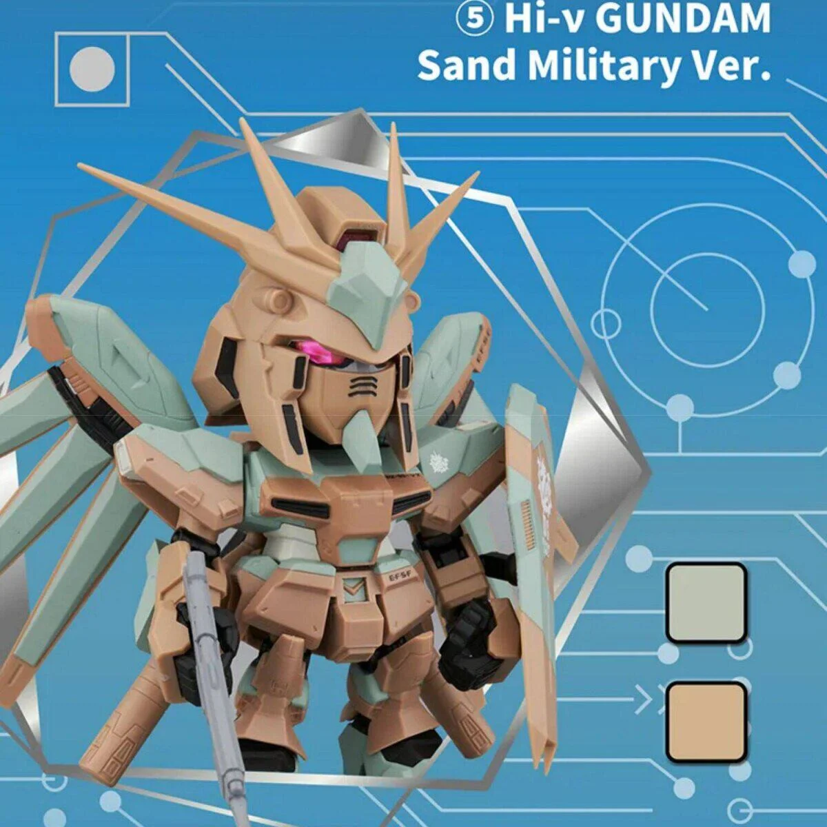 Фото Оригинальная фигурка Namco QMSV MINI Hi-ν GUNDAM Blind Box: «Контратака Чара», официальная лицензированная модель MS, загадочная коробка-сюрприз, украшение, подарок №5