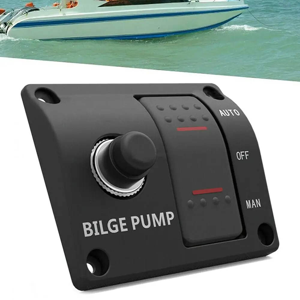 

3-Way Yacht Manual Off Auto Rocker Boats Panel Marine Bilge Pump Switchs