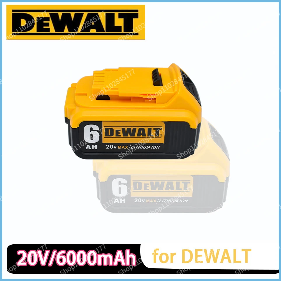 

DeWalt 100% original 20V 6000mAh rechargeable power tool battery, 18650 lithium battery DCB205 DCB204-2 20V DCB206