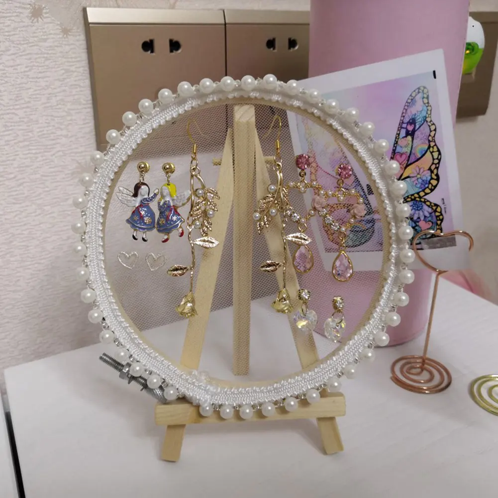 

Подставка для хранения ювелирных изделий, Круглый Стеллаж для хранения жемчужин, серег, гвоздиков, комод, домашний декор, подарки для девуше...