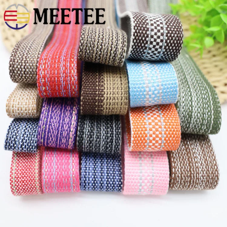 

5/10Meters Polyester Cotton Jacquard Webbing for Tape Strap Shoes Backpack Clohing Label Ribbons DIY Garment Sewing Accessories