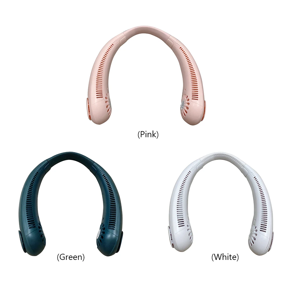 

Портативный подвесной шейный вентилятор с USB, летнее безлопастное воздушное охлаждение, для улицы, спорта, путешествий, без листьев, носимое...