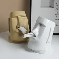 moai table napkin holder toilet paper handkerchief case creative stone tissue box kitchen hotel accessories home decor luxury