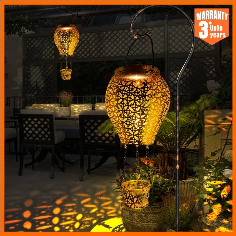 

Xiaomi Solar Lantaarns Outdoor Waterdichte Metalen Opknoping Zonne-verlichting Led Decor Solar Power Verlichting Voor Party