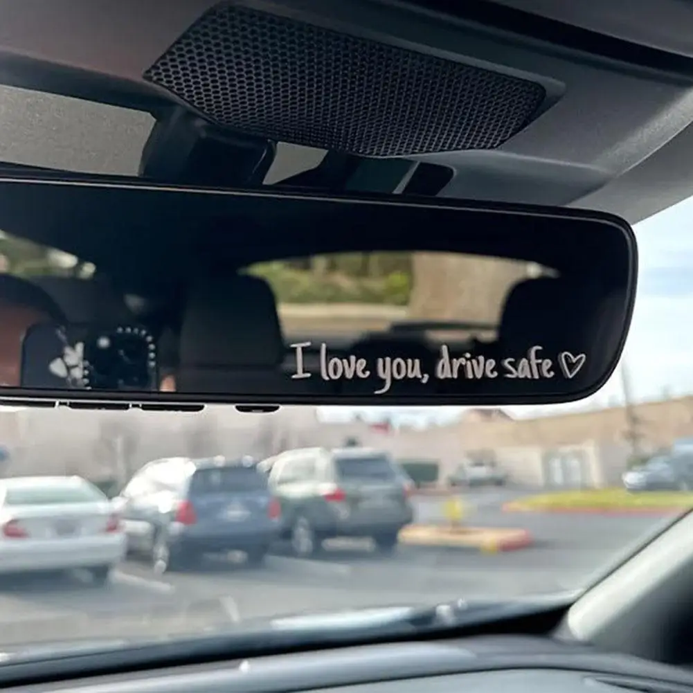 Наклейка на заднее зеркало автомобиля I Love You наклейка Drive Safe для зеркала заднего