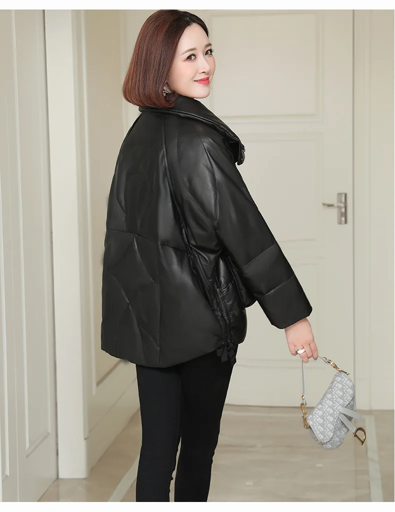 

Leather jacket,Genuine Leather Jacket Women Short Women's Sheepskin Coat Female Winter Parkas Warm Down Jackets Mujeres Abri2023