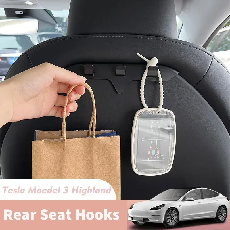 Для Tesla Model 3 Highland крючки на заднее сиденье с двойной головкой вешалка