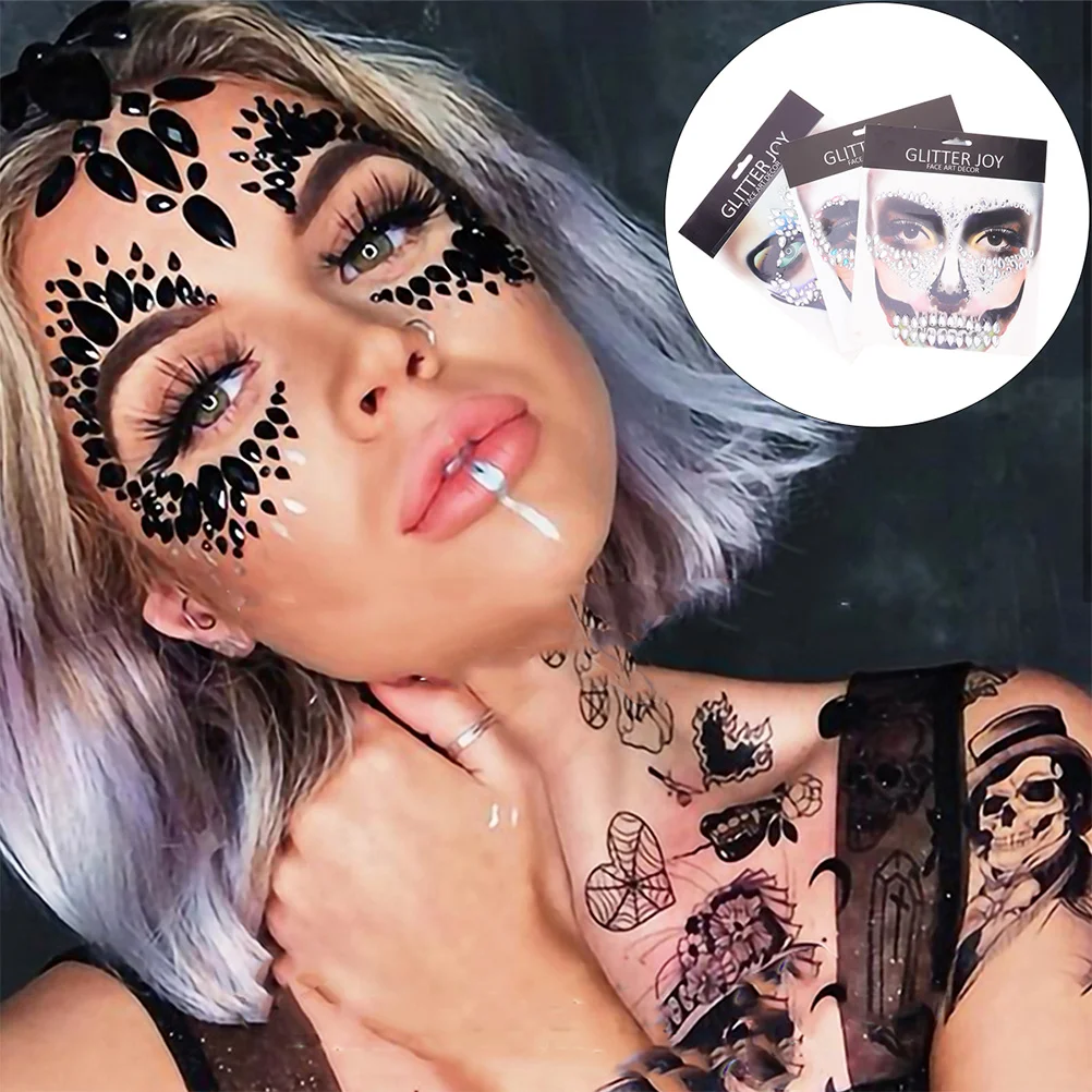 

Face Jewels Makeup Gemsbody Rhinestones Rainbow Rave Jewelrystickers Stick Onaccessories