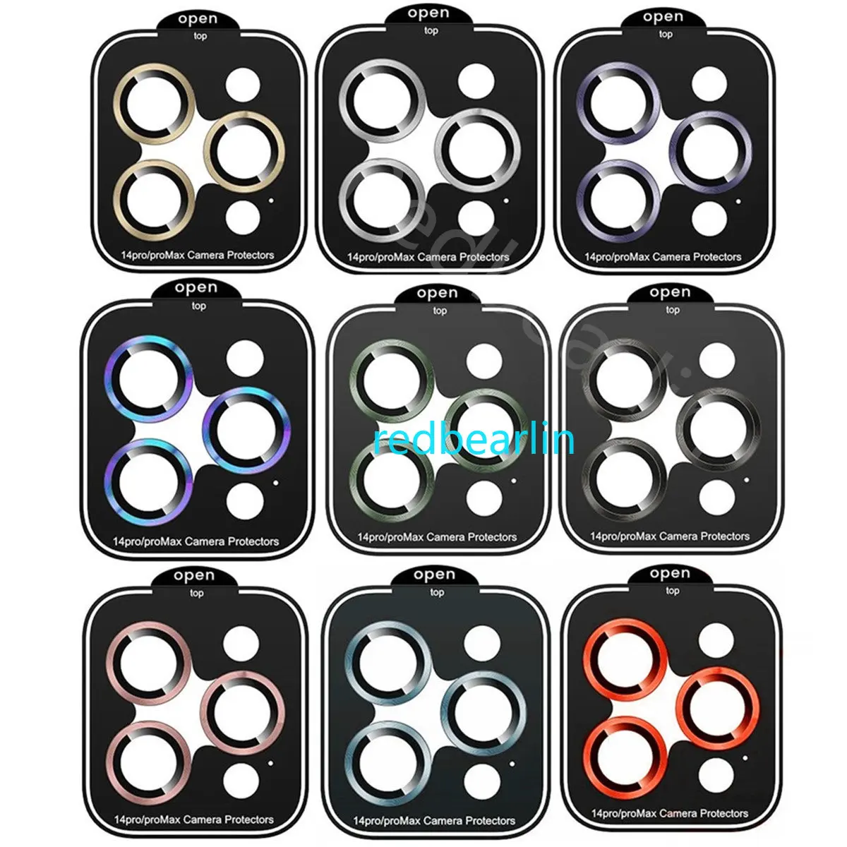 100PCS Quick Stick Installation 3D Camera lens Protector Cover For Iphone 11 12 13 14 Pro 14 Pro max Camera lens Tempered screen